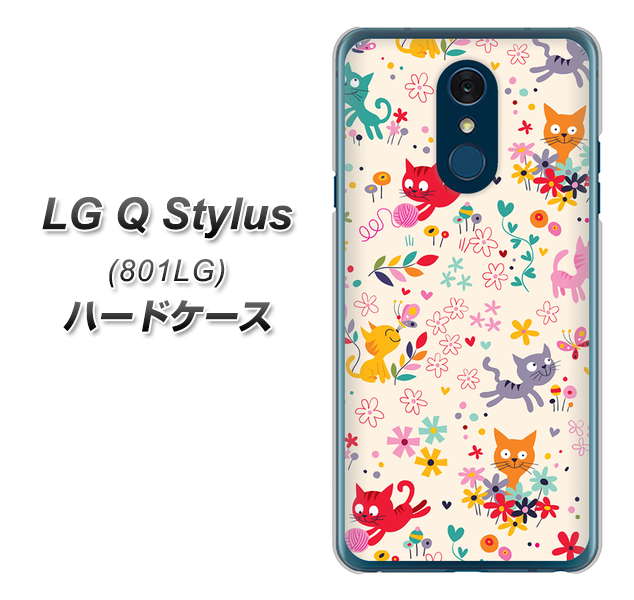Y!mobile LG Q Stylus 801LG 高画質仕上げ 背面印刷 ハードケース【693 ネコのあそび場】