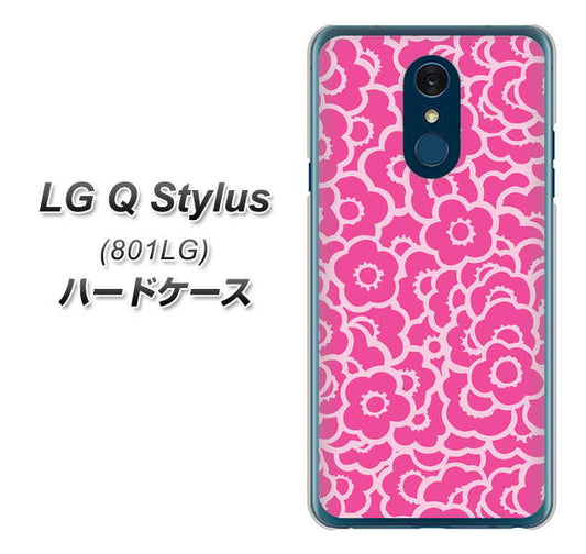 Y!mobile LG Q Stylus 801LG 高画質仕上げ 背面印刷 ハードケース【716 ピンクフラワー】