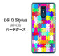 Y!mobile LG Q Stylus 801LG 高画質仕上げ 背面印刷 ハードケース【727 カラフルパズル】
