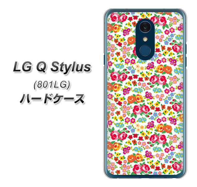 Y!mobile LG Q Stylus 801LG 高画質仕上げ 背面印刷 ハードケース【777 マイクロリバティプリントWH】