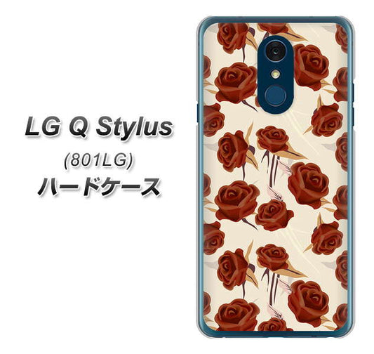 Y!mobile LG Q Stylus 801LG 高画質仕上げ 背面印刷 ハードケース【1157 クラシックローズ】