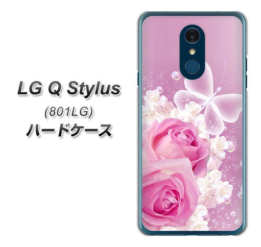 Y!mobile LG Q Stylus 801LG 高画質仕上げ 背面印刷 ハードケース【1166 ローズロマンス】