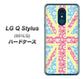 Y!mobile LG Q Stylus 801LG 高画質仕上げ 背面印刷 ハードケース【EK895 ユニオンジャックパステルフラワー】