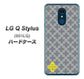 Y!mobile LG Q Stylus 801LG 高画質仕上げ 背面印刷 ハードケース【IB900  クロスドット_グレー】