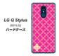 Y!mobile LG Q Stylus 801LG 高画質仕上げ 背面印刷 ハードケース【IB901  クロスドット_ピンク】
