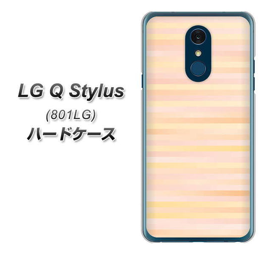 Y!mobile LG Q Stylus 801LG 高画質仕上げ 背面印刷 ハードケース【IB909 グラデーションボーダー_オレンジ】