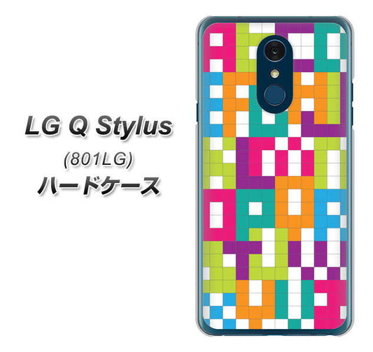 Y!mobile LG Q Stylus 801LG 高画質仕上げ 背面印刷 ハードケース【IB916  ブロックアルファベット】