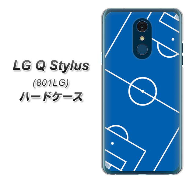 Y!mobile LG Q Stylus 801LG 高画質仕上げ 背面印刷 ハードケース【IB922 SOCCER_ピッチ】