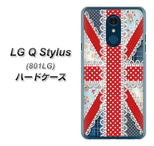 Y!mobile LG Q Stylus 801LG 高画質仕上げ 背面印刷 ハードケース【SC805 ユニオンジャック レース】