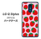 Y!mobile LG Q Stylus 801LG 高画質仕上げ 背面印刷 ハードケース【SC813 小さいイチゴ模様 レッドとピンク】