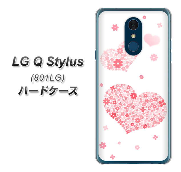 Y!mobile LG Q Stylus 801LG 高画質仕上げ 背面印刷 ハードケース【SC824 ピンクのハート】