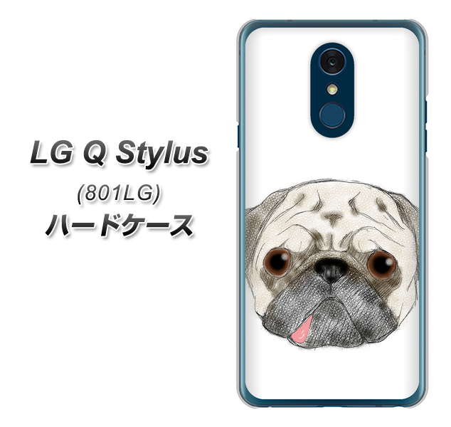Y!mobile LG Q Stylus 801LG 高画質仕上げ 背面印刷 ハードケース【YD855 パグ01】