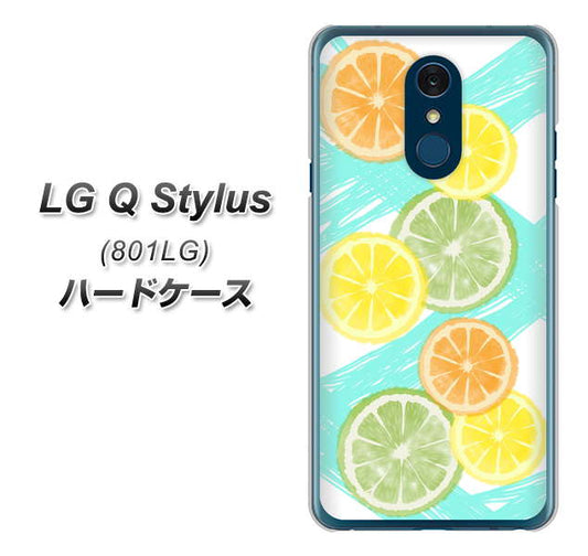 Y!mobile LG Q Stylus 801LG 高画質仕上げ 背面印刷 ハードケース【YJ183 オレンジライム】