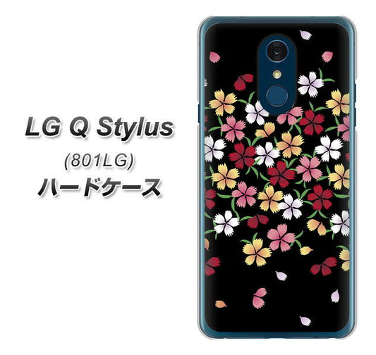 Y!mobile LG Q Stylus 801LG 高画質仕上げ 背面印刷 ハードケース【YJ323 和柄 なでしこ】