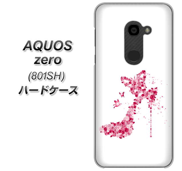 SoftBank アクオスゼロ 801SH 高画質仕上げ 背面印刷 ハードケース【387 薔薇のハイヒール】