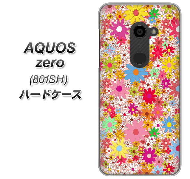 SoftBank アクオスゼロ 801SH 高画質仕上げ 背面印刷 ハードケース【746 花畑A】