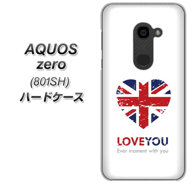 SoftBank アクオスゼロ 801SH 高画質仕上げ 背面印刷 ハードケース【SC803 ユニオンジャック ハートビンテージ】