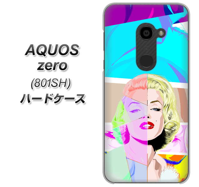 SoftBank アクオスゼロ 801SH 高画質仕上げ 背面印刷 ハードケース【YJ210 マリリンモンローデザイン（C）】