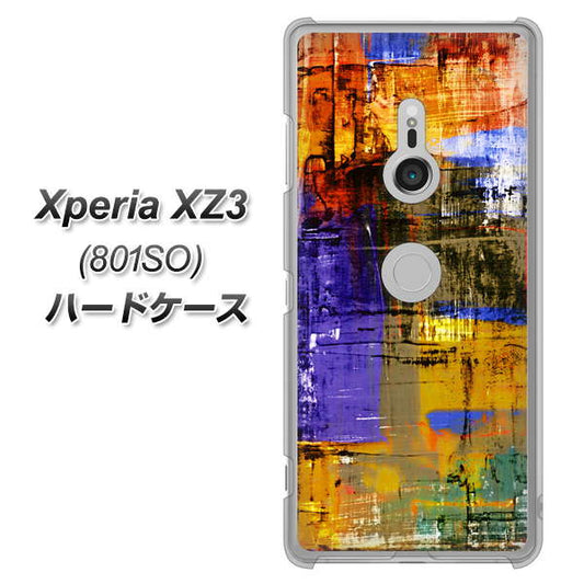 SoftBank エクスペリア XZ3 801SO 高画質仕上げ 背面印刷 ハードケース【609 クラッシュアートBL】