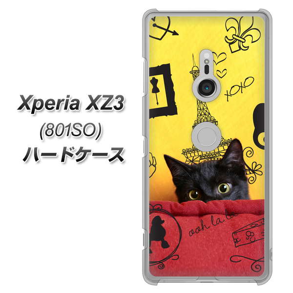 SoftBank エクスペリア XZ3 801SO 高画質仕上げ 背面印刷 ハードケース【686 パリの子猫】