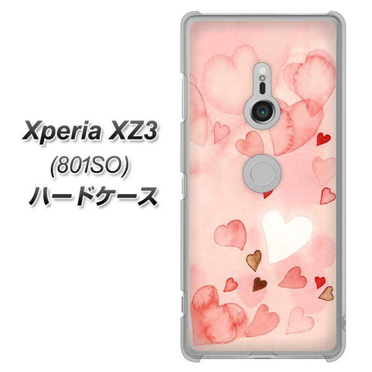 SoftBank エクスペリア XZ3 801SO 高画質仕上げ 背面印刷 ハードケース【1125 ハートの和紙】
