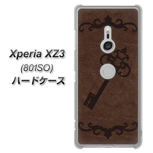 SoftBank エクスペリア XZ3 801SO 高画質仕上げ 背面印刷 ハードケース【EK824  レザー風アンティークキー】