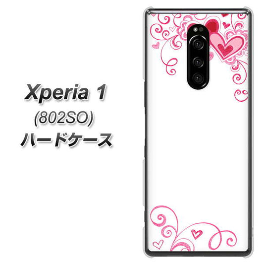 softbank エクスぺリア ワン 802SO 高画質仕上げ 背面印刷 ハードケース【365 ハートフレーム】