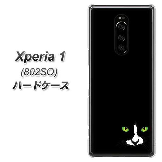 softbank エクスぺリア ワン 802SO 高画質仕上げ 背面印刷 ハードケース【398 黒ネコ】