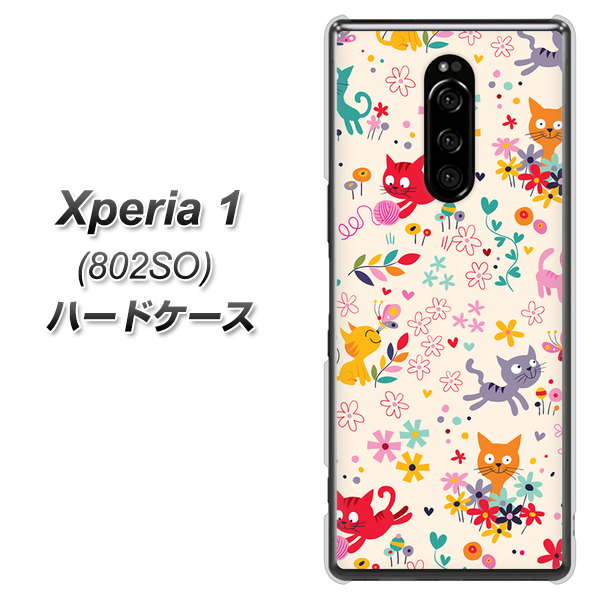 softbank エクスぺリア ワン 802SO 高画質仕上げ 背面印刷 ハードケース【693 ネコのあそび場】
