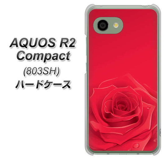 SoftBank アクオス R2 コンパクト 803SH 高画質仕上げ 背面印刷 ハードケース【395 赤いバラ】