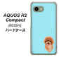 SoftBank アクオス R2 コンパクト 803SH 高画質仕上げ 背面印刷 ハードケース【YJ050 トイプードルレッド（ブルー）】