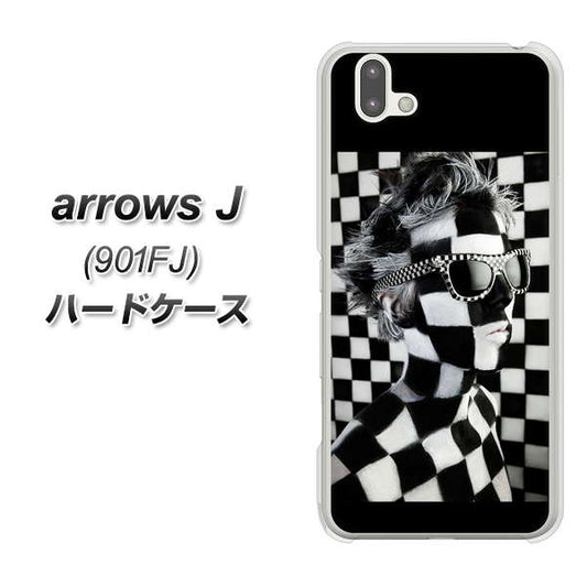 アローズ J 901FJ 高画質仕上げ 背面印刷 ハードケース【357 bk&wh】
