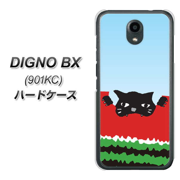 Softbank ディグノBX 901KC 高画質仕上げ 背面印刷 ハードケース【IA815 すいかをかじるネコ(大)】