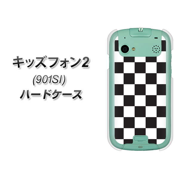 SoftBank キッズフォン2 901SI 高画質仕上げ 背面印刷 ハードケース【151 フラッグチェック】