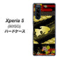 softbank エクスペリア5 901SO 高画質仕上げ 背面印刷 ハードケース【174 天の川の金魚】