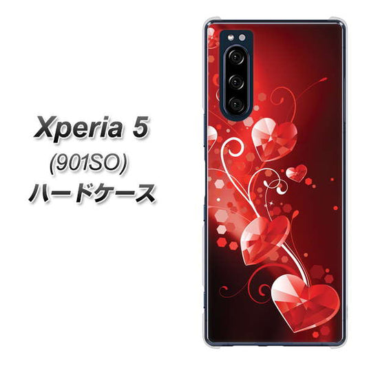 softbank エクスペリア5 901SO 高画質仕上げ 背面印刷 ハードケース【385 クリスタルな恋】