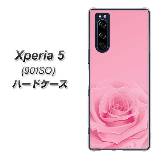 softbank エクスペリア5 901SO 高画質仕上げ 背面印刷 ハードケース【401 ピンクのバラ】