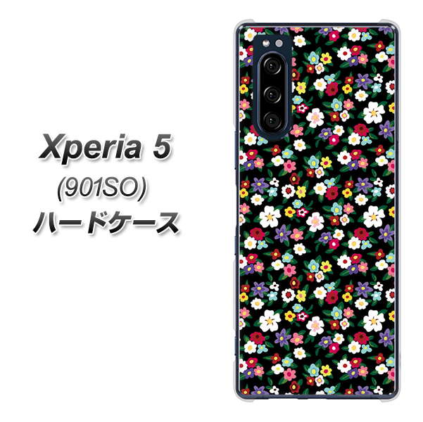 softbank エクスペリア5 901SO 高画質仕上げ 背面印刷 ハードケース【778 マイクロリバティプリントBK】