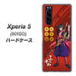 softbank エクスペリア5 901SO 高画質仕上げ 背面印刷 ハードケース【AB807 真田幸村 イラストと家紋】