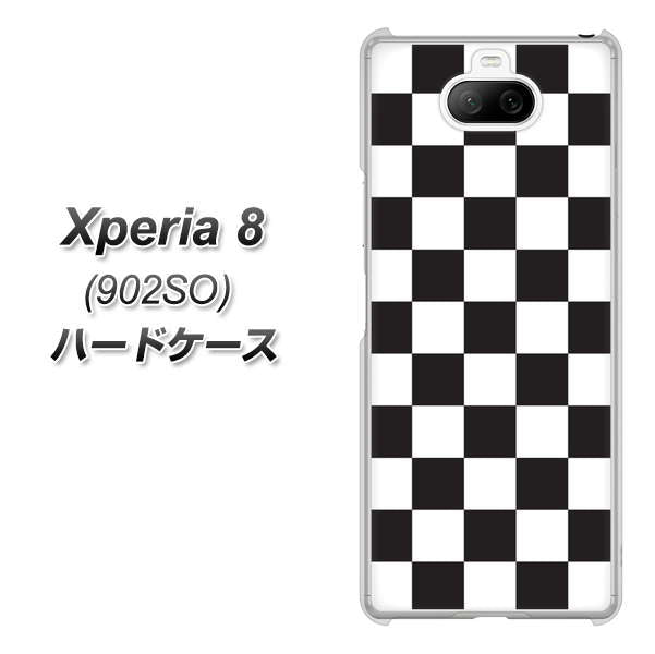 softbank エクスペリア8 902SO 高画質仕上げ 背面印刷 ハードケース【151 フラッグチェック】