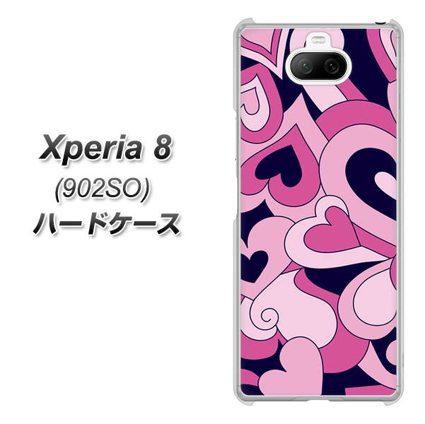 softbank エクスペリア8 902SO 高画質仕上げ 背面印刷 ハードケース【223 ハートの調べ】