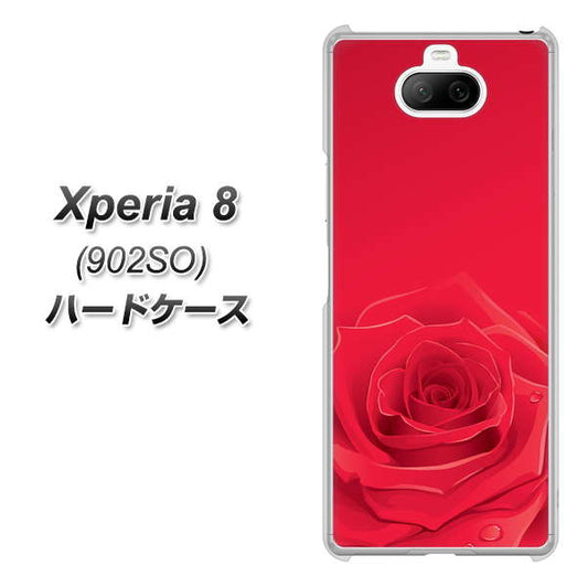 softbank エクスペリア8 902SO 高画質仕上げ 背面印刷 ハードケース【395 赤いバラ】
