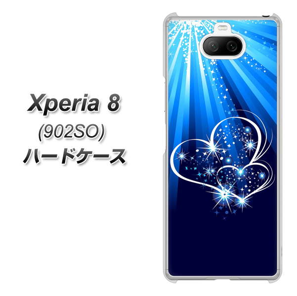 softbank エクスペリア8 902SO 高画質仕上げ 背面印刷 ハードケース【702 スイミングハート】