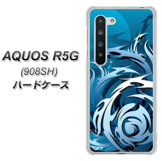 Softbank アクオス R5G 908SH 高画質仕上げ 背面印刷 ハードケース【731 ドラゴンサークル】