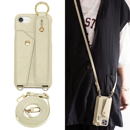 Galaxy A32 5G au スマホショルダー スマホケース ベルト付き ストラップ付 落下防止 カードポケット