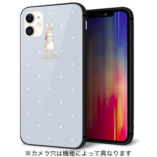 iPhone7 PLUS スマホケース 強化ガラス 背面ガラス Lady Rabbit