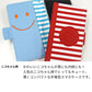 AQUOS SERIE mini SHV38 au スマホケース 手帳型 ボーダー ニコちゃん スタンド付き