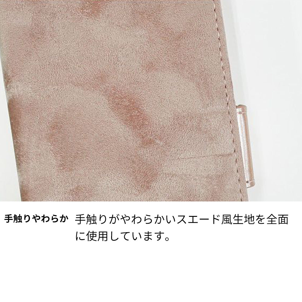 iPhone7 スマホケース 手帳型 スエード風 ミラー付 スタンド付
