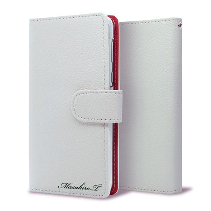 エクスペリア1 IV SOG06 【名入れ】レザーハイクラス 手帳型ケース 耐衝撃