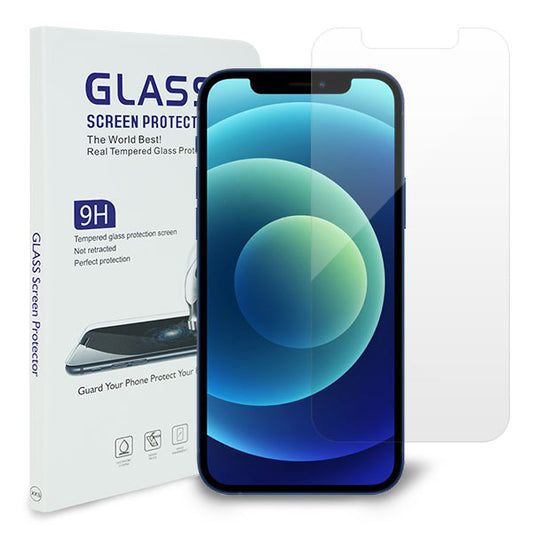 iPhone12 強化ガラス液晶保護フィルム 0.5mm 表面硬度9H 衝撃吸収 指紋防止 防水